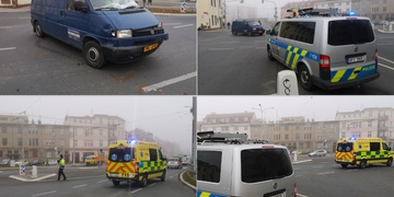 Nehoda sanitky převážející pacienta