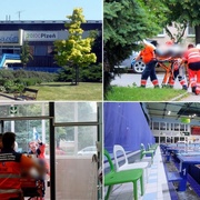 Muž který se topil v bazénu na Slovanech zemřel!