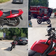 Střet motocyklu s autem
