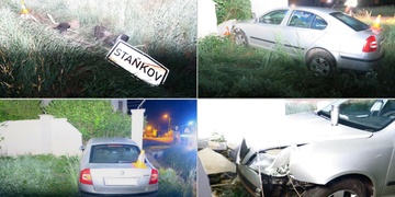 Usnul a prorazil autem zeď