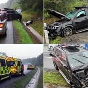 Auto, ve kterém jela rodina s malými dětmi, se na dálnici převrátilo