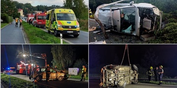 Nečekaná návštěva v zahradnictví - plotem proletělo auto