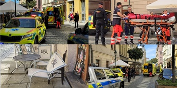 Z okna v centru Plzně vypadl muž