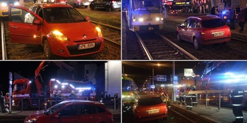 Auto v kolejišti (zase)