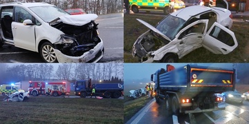 Dvě ranní nehody během pár minut