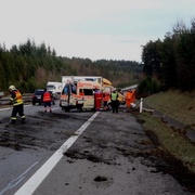 Na dálnici D5 zemřel mladý muž po střetu s pancéřovanou dodávkou G4S