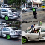 Řidička zavinila střet s tramvají a zranění spolujezdce