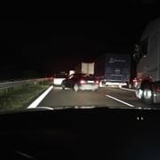 Kamion zablokoval dálnici na Německo