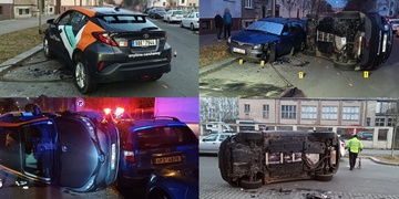 Mladík bez řidičáku s autem z půjčovny způsobil hromadnou nehodu