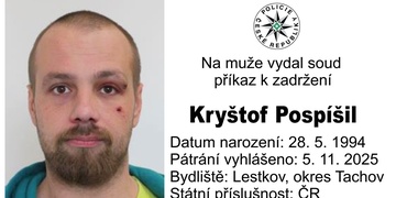 Kryštof Pospíšil je v celostátním pátrání