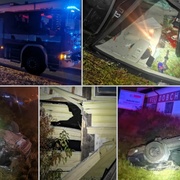Auto v kotrmelcích přistálo v Dřevo Trustu