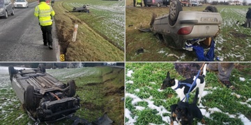 Auto metalo kozelce po poli