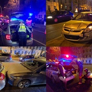 Silně opilý řidič způsobil nehodu v centru Plzně