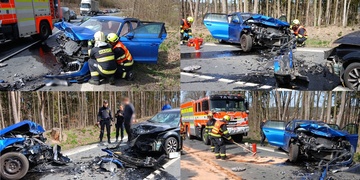 Čelní střet dvou vozů uzavřel silnici z Plzně na Plasy