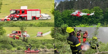 Cyklista spadl z desetimetrového srázu