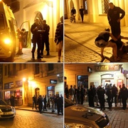 Noční rvačka před Alibi ve Františkánské