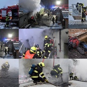 Při rozsáhlém požáru byli zraněni dva hasiči