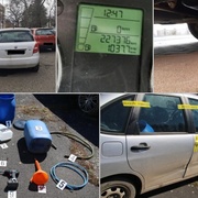 Navrtali nádrže dvanácti zaparkovaným vozidlům