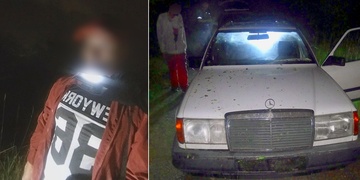 Řidič kouřícího vraku bez přední registrační značky nadýchal téměř dvě promile