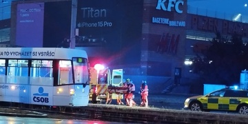 Střet chodce s tramvají