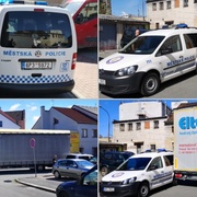Řidiči ujel kamion a skončil v autě městské policie