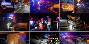 Velmi vážná nehoda u Kyšic, do zasahujících u první nehody vletělo další vozidlo