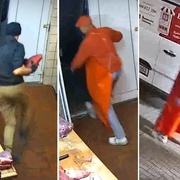 Pořádně naštvaný řezník pronásledoval zloděje po ulici