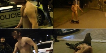 Šílenec řádil u pavlačáku a na policisty vytáhl přirození