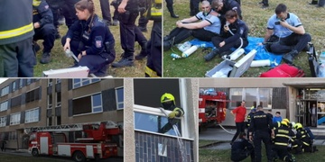 Při odpoledním požáru školy v Plzni byli zranění tři policisté