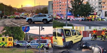 Dva řidiči aut nedali přednost motorkářům jedoucím po hlavních silnicích