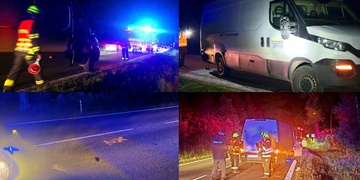 Dodávka srazila a těžce zranila chodce pohybujícího se uprostřed silnice