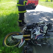 Střet motorkáře se sikou