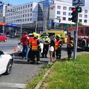 Nehoda v centru Plzně