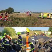 Vlak na přejezdu smetl a rozdrtil auto