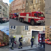 Požár bytu v Koperníkově ulici