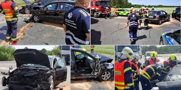 Čelní střet u Dobřan, na místě tři zranění