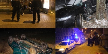 Desítky nehod, několik úmrtí, napadení i zadržení pachatelů