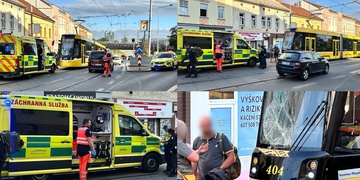Muž pod vlivem drog vstoupil přímo před přijíždějící tramvaj