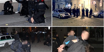 Bitka hooligans s policisty – rvaly se desítky lidí