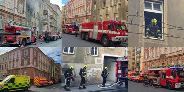 Požár bytu v Koperníkově ulici