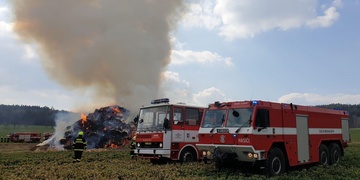 Další požár stohu, tentokrát u Plzně