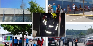 Požár Tesco, evakuace čtyř set lidí