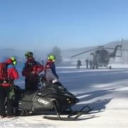 Letečtí záchranáři Horské služby cvičili na Lipně