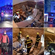 V domě se při oslavě propadla podlaha a sutiny zasypaly ženu