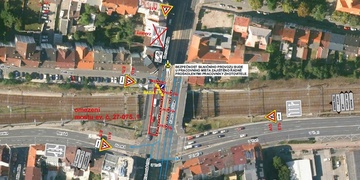 Uzavírka mostu v Plzni