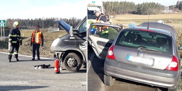 Nehoda se zraněním u Exitu na Stříbro