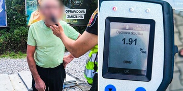 Řidič nadýchal téměř dvě promile alkoholu