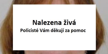 Aktualizujeme: Seniorka byla nalezena živá