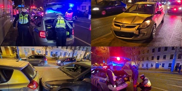 Silně opilý řidič způsobil nehodu v centru Plzně