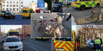 Autem sražená sedmnáctiletá dívka i cyklista s rozbitou hlavou